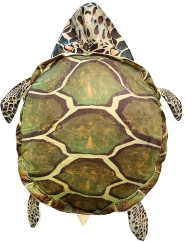 SMELEYOU Wearable Turtle Shells Pillow Giant Sea Turtle Costume for Kids & Adults Soft Plush Crawl In Hideaway for Relaxation & Play 100CM