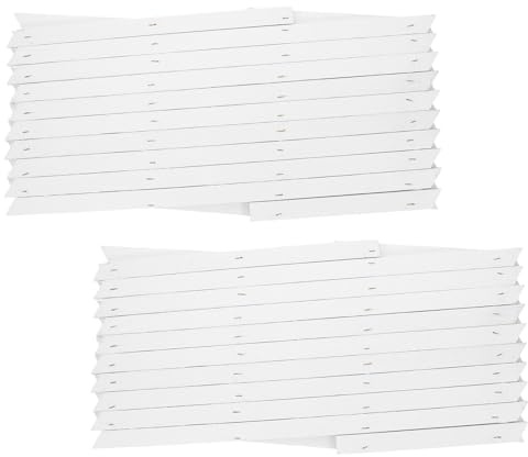 AKOOSY 2 Pièces Lot de 2 Panneaux de Treillis Extensibles en Bois Massif Blanc H44, Clôture de Jardin Réglable pour Plantes Grimpantes D’Extérieur et Intérieur, Treillis Mural Décoratif