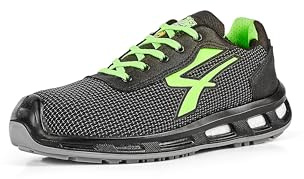 U-Power Red Lion Strong, zapatos de seguridad unisex, ligeros, flexibles, de cuero antipinchazos, con inserto Infinergy, con puntera de aluminio - Green Vert 43