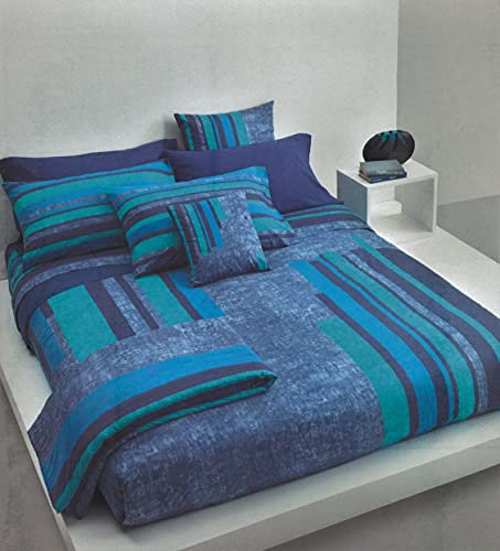 Carrara BEDART - Completo Letto Copripiumino Matrimoniale Maxi Due Piazze Sacco + Federe + Sotto con angoli 100% Percalle di Puro Cotone Must 002