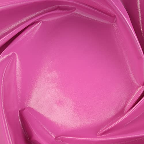 TELA DE CHAROL LISO CON SOPORTE DE POLIÉSTER ANCHO 150cm (FUCSIA, 1 METRO)