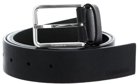 Calvin Klein Herrbälte Warmth Oiled Grain 3,5 cm läderbälte, Svart (Ck Black), 125