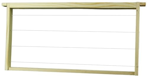 Imkado 30x Langstroth Rähmchen, Gerade Seitenteile, modifizierter Oberträger - aus Lindenholz, montiert, mit Edelstahldraht gedrahtet