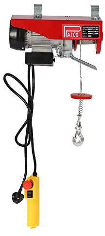 TaNeHaKi Electric Hoist 220lbs Scaffolding Winch Lifting Electric Hoist for Lifting Scaffold Winch Electric Hoist Lifting Electric Wire Hoist Electric Lift with Wired Remote Control 480W