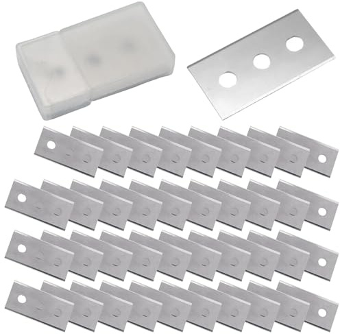 Ceranfeldschaber Klingen 50 Stück Ersatzklingen Ceranfeldschaber Doppelseitige Schaberklingen Universell Passend für Glasschaber und Ceranfeldschaber Ersatzklingen Sicher und Langlebig