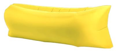 Hiseng Aufblasbares Sofa, Druck Tragbares Luftsofa Luftsack Wasserdichtes Air Lounger Aufblasbare Luft Sofa Couch für Outdoor Strand Camping Reisen Park Musikfestivals Garten (Gelb,200x70cm)