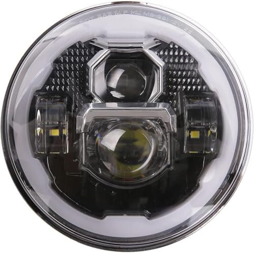 faro moto Proiettore fari a LED da 7 pollici con approvazione DOT, faro rotondo di ricambio per moto