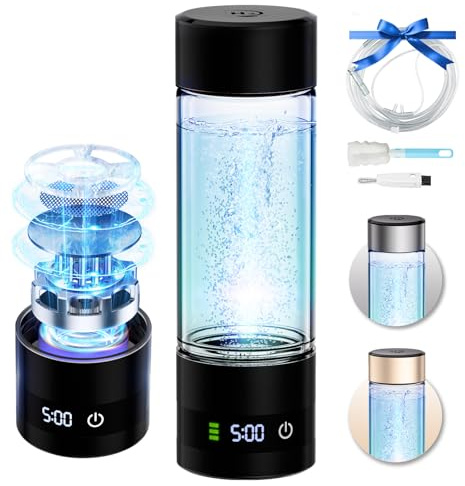 2025 IUHFSIFS Hydrogen Water Bottle【8-Hour Hydrogen Lock】Hydrogen Water Bottle【3 Minute Rapid Electrolysis】500ML Portable Water Lonizer with SPE & PEM,Hydrogen Rich Water Cup for Travel Office