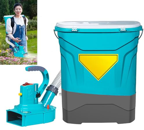 25 Kg De Mochila Y Esparcidor De Césped De Sal De Roca Eléctrica, Esparcidor Inalámbrico, Ancho De Dispersión Ajustable, con Batería 20a, Caudal Variable, para Semillas, Alimentos, Fertilizantes