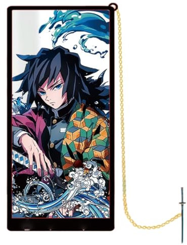 Sonsoke Kamado Tanjirou Anime Metall-Lesezeichen 9 cm – Stylische Charaktere für Manga & Bücher (Tomioka Giyuu)