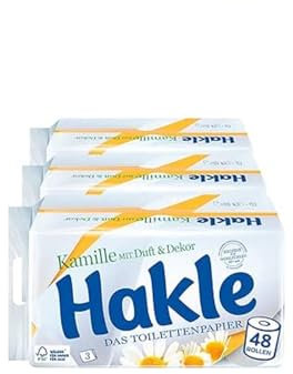 Hakle Kamille Toilettenpapier – 48 Rollen, das Natürliche Gefühl von Wohlbefinden und Pflegendem Papier