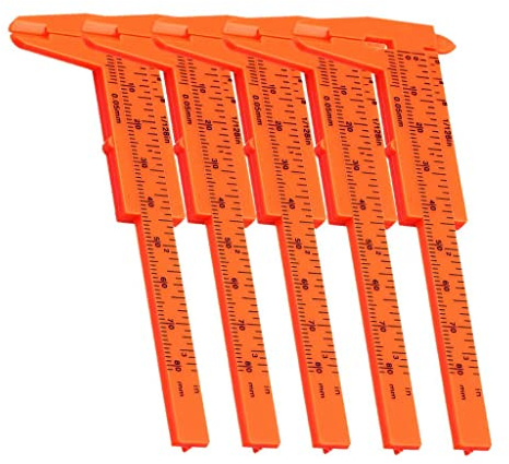 SM SunniMix 5 teilig Orange Mini Messschieber Schublere Schieblehre Bremssattel Messgerät Mess Werkzeug für DIY