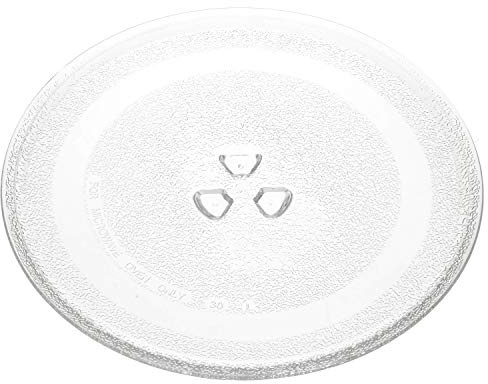 Universeller Mikrowellenteller aus Glas – Drehteller Ø 24,5 cm mit 3 Mitnehmern – Ersatz-Glasteller für Mikrowelle/Backofen
