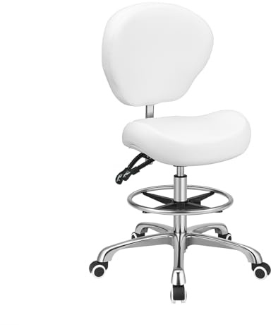 Kaleurrier Verstellbarer Hocker, Zeichenstuhl: mit Rückenstütze und Fußstütze | Ergonomisches Design löst körperliche Beschwerden und Sicherheitsrisiken – robuste Tragkraft von 180 kg – für Profis