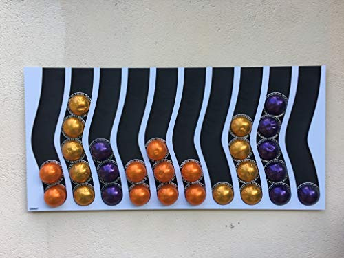 Portacápsulas gigante capacidad 60 cápsulas compatible Vertuo y DOLCE Gusto - Dosis de café 65 x 33 x 1 cm