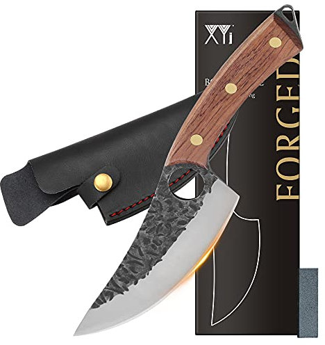 XYJ Full Tang 6 pollici disossamento filetto coltello da pesca all'aperto cucina bistecca coltello con fodero di trasporto lama in acciaio ad alto tenore di carbonio impugnatura confortevole