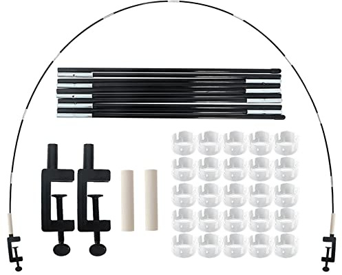 LANTING Tisch Ballonbogen Kit Einstellbar Luftballon Bogen Halterung Set | LANTING Tisch Ballonbogen Kit Einstellbar Luftballon Bogen Halterung mit C-Klemmen Glasfaserstangen Deko Geburtstag Hochzeit