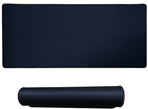 Gaming-Mausmatte,Hosimoln Large Mouse Pad Größe 80x30CM Dicke3MM, Premium-strukturiertes rutschfestes und wasserdichtes Computer-Mousepad mit genähten Kanten für Gaming/Office/Home-80x30 Black001