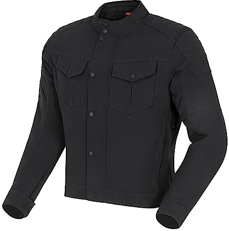 REBELHORN Hunter Chaqueta de Moto Hombre | Textil | Protectores de Codos y Hombros Nivel 2 | Forro Térmico Desmontable con Membrana Integrada Impermeable y Transpirable