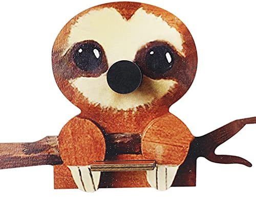 Topchances Niedlicher kreativer Tier-Brillenhalter, 1 Stück Holz-Brillenrahmen in Tierform, für Zuhause, Büro, Schreibtisch, Dekorationszubehör (Faultier)