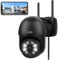 ENSTER 2.5K 4MP Telecamera Wi-Fi 2,4/5GHz Esterno, PTZ IP Videocamera Sorveglianza Tracciamento Auto Rilevamento Umano Visione Notturna Colori Audio Bidirezionale