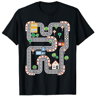 Coole Spielmatte Auto Rennbahn Niedlich Kleinkind Vater T-Shirt