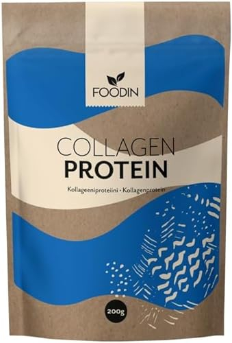 FOODIN Polvere di Collagene Idrolizzato — 100% Peptidi da Bovini al Pascolo – Alta Qualità e Assorbimento Veloce – Supporta Pelle, Capelli e Ossa – 400g