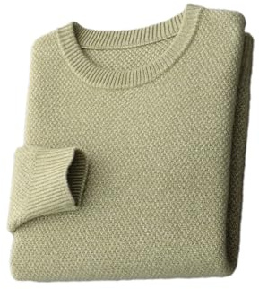 Rfmfkkg Maglioni in Cashmere da Uomo Girocollo Tinta Unita Pullover Maglione Slim Fit Top Leggeri 2 M