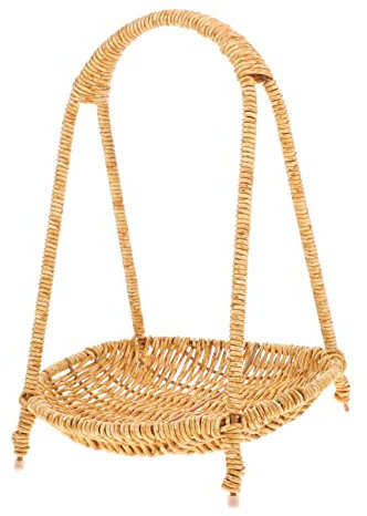Ciieeo Multi-function Fruit Storage Basket Handle Woven Bread Baskets Desktop