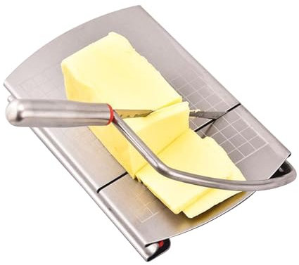 BeauFairy Cortador de Queso, Acero Inoxidable Tabla de Quesos, Corte Preciso, para Salchichas Cortaquesos y Queso Planer Tablas de Queso Máquina de Cortar Jamón, Utensilio de Cocina, #011