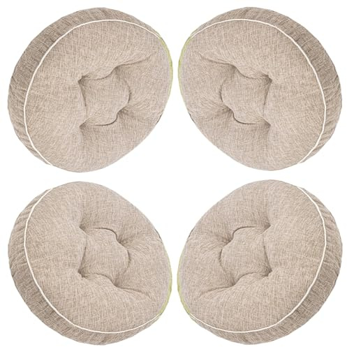 uyeoco Cojín para Silla Cojín de Cojín Redondo para Silla Cojines 40x40cm/45x45cm，Estera Oficina Dormitorio Salón Cocina Silla Cojines(A6,4PCS_40X40CM)
