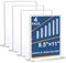 FANXIYA A4 Soporte de Sobremesa, 4 Piezas Soporte Letreros Acrílico Soporte Cartel Transparente Expositor Metacrilato A4 Soporte Menú Porta Carteles para Restaurantes, Hotel, Tienda (21 x 29,7cm)