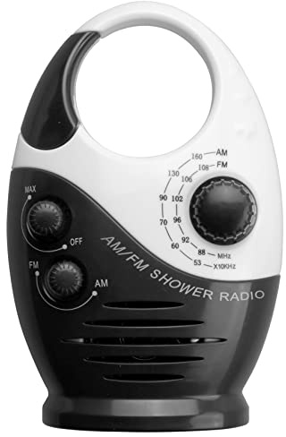 Swiixxer Am/FM Mini Dusch Radio Badrum Vattentät Radio Hängande Musisk Radio Inbyggd Högtalare