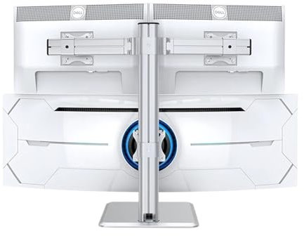 UIHMSWYAL Monitorarm mit DREI Bildschirmen, geeignet for Größen von 17 bis 49 Zoll, Belastung 0 bis 15 kg, Halterung for Desktop-Ständer, Monitorarm for mehrere Bildschirme(Silver)