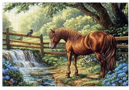 Puzzle 3000 Teile, Puzzle Erwachsene, Holzpuzzle Tier Impossible Jigsaw, Clevere Rätsel, HD Farbe Jigsaw mit Geschenkbox Verpackung for Room Decor, Geschenke für Frauen Bauernhof 122x81cm p-874