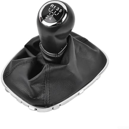 5 Speed Manual Gear Shift Knob, With Gaiter Boot Replacement, For Vauxhall For Corsa E For Adam 2013-2019 Black Plastic Shifter Handle 55496814