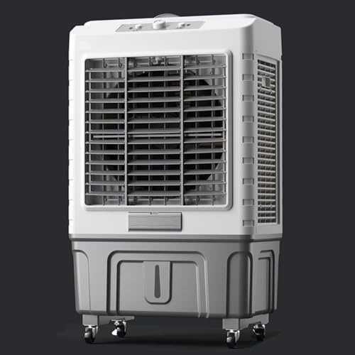 MSHGSKU Aire Acondicionado portátil sin Ventana con 3 Modos y 3 velocidades, depósito Doble de Agua de 55 L, Enfriador de Aire evaporativo silencioso sin Manguera con oscilación automática