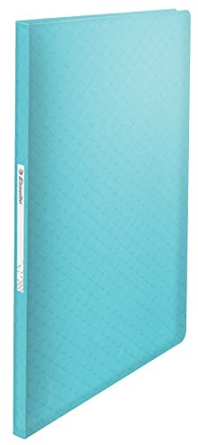 Esselte A4-Sichtbuch mit 40 Einsteckfächern, für 80 Blatt, zum Präsentieren und Aufbewahren von Papieren/Dokumenten, zur Schreibtischorganisation, mit Prägemuster, Colour'Breeze Serie, Blau, 626227