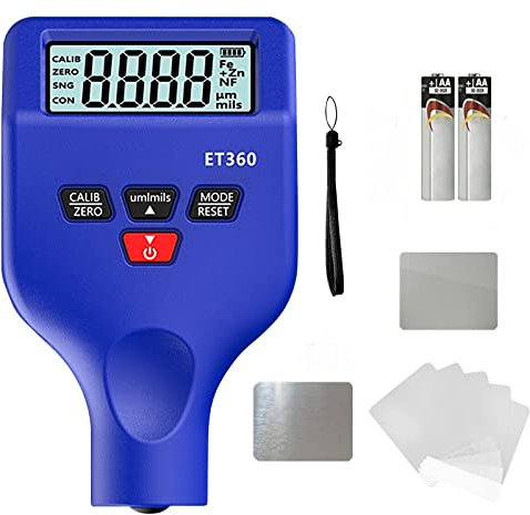 Schichtdickenmessgerät Lackmessgerät Auto Lackdickenmessgerät 0-1500um, Dickenmessgerät für Eisen-, Aluminium- und Zink-, Schichtdickenmessgerät Handheld Fe/NF/Zn+Fe-Messgerät für Autos