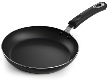 KICHLY Medium Nonstick Induction Frying pan - Multipurpose All cooktop Pan for Home Kitchen or Restaurant, Scratch Resistant, Bakelite Handles (24cm, 9.5 inch, Black, 1 Piece)