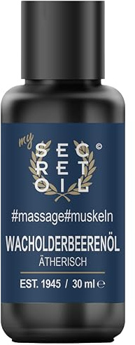mySecretOil Wacholderbeerenöl 30 ml #massage #muskeln – 100% naturreines, ätherisches Öl – Massageöl wärmende und durchblutungsfördernde Wirkung – Hochwertiges Destillationsverfahren