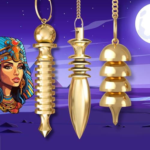 Pendule Divinatoire Egyptien THOT & Pendule de Radiesthésie ISIS & Pendule OSIRIS – PACK Unique de 3 Pendules Egyptiens [GARANTIE A VIE]