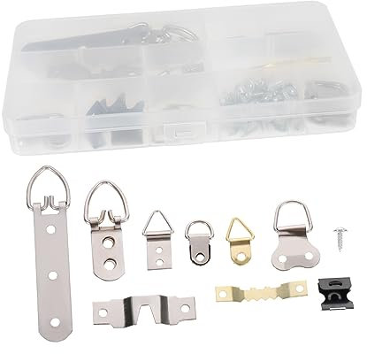 DOITOOL Kit De Pour Cadre Photo - 96 Pièces Cintres Clous Installation Facile Non Marquant Pour Décoration Murale