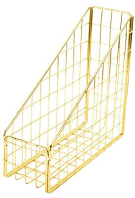 NUOBESTY Nordischer Briefhalter Und Aktensortierer Aus Schmiedeeisen Eleganter Schreibtisch-Organizer Für Dokumente Briefe Und Akten Goldene Farbe Für Zuhause Und Büro Zur Effizienten