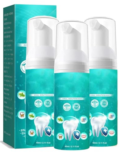 Bamideo Mundspülung, Zahnaufhellendes Mundwasser, Oral Mouthwash, Teeth Total Care Mundspülung, Teeth Whitening Mouthwash, hilft bei frischem Atem (3pcs)