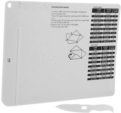 SHINEOFI Planche à Plier Papier Ménager Outil Pliage Enveloppes Multi-usages Guide Fabrication Enveloppes Outil Pliage Papier Artisanal