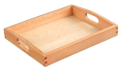 TOPBATHY Basteltablett Aufbewahrungsbox Deckel Aufbewahrungstablett Aus Holz Für Jungen Und Mädchen Sicheres Schleifen