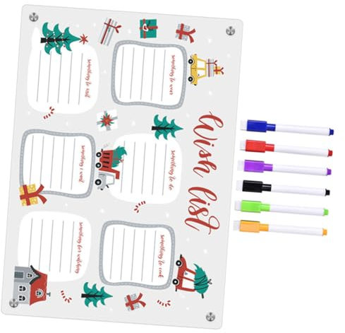 DIYEAH Magnetischer Kalenderplaner Markierungsstifte Trocken Abwischbarer Wandkalender Acryl-kühlschrankkalendertafel Wiederverwendbarer Wochenplaner Acryl-trockenlöschtafel