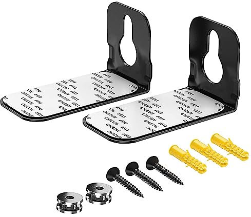 Soundbar Bracket Under TV, Universal Sound Bar Wall Mount Compatible with Bose, Samsung, JBL, Sonos, Sony, Yamaha, LG, Majority, SAKOBS and More Sound Bar Anti-Drop Mounting Holder Speaker Shelf