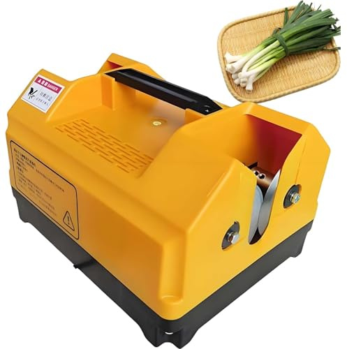 Tagliatrice elettrica per radici d'aglio, tagliatrice per radici d'aglio, macchina per rimuovere le estremità superiori dell'aglio a doppia testa, taglia barba e radici, per aglio, cipolla Yellow